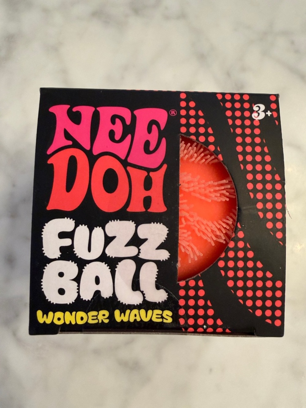 NWT NEE DOH VIRAL Fuzz Ball Wonder Waves - Vibrant Orange Sensory Toy